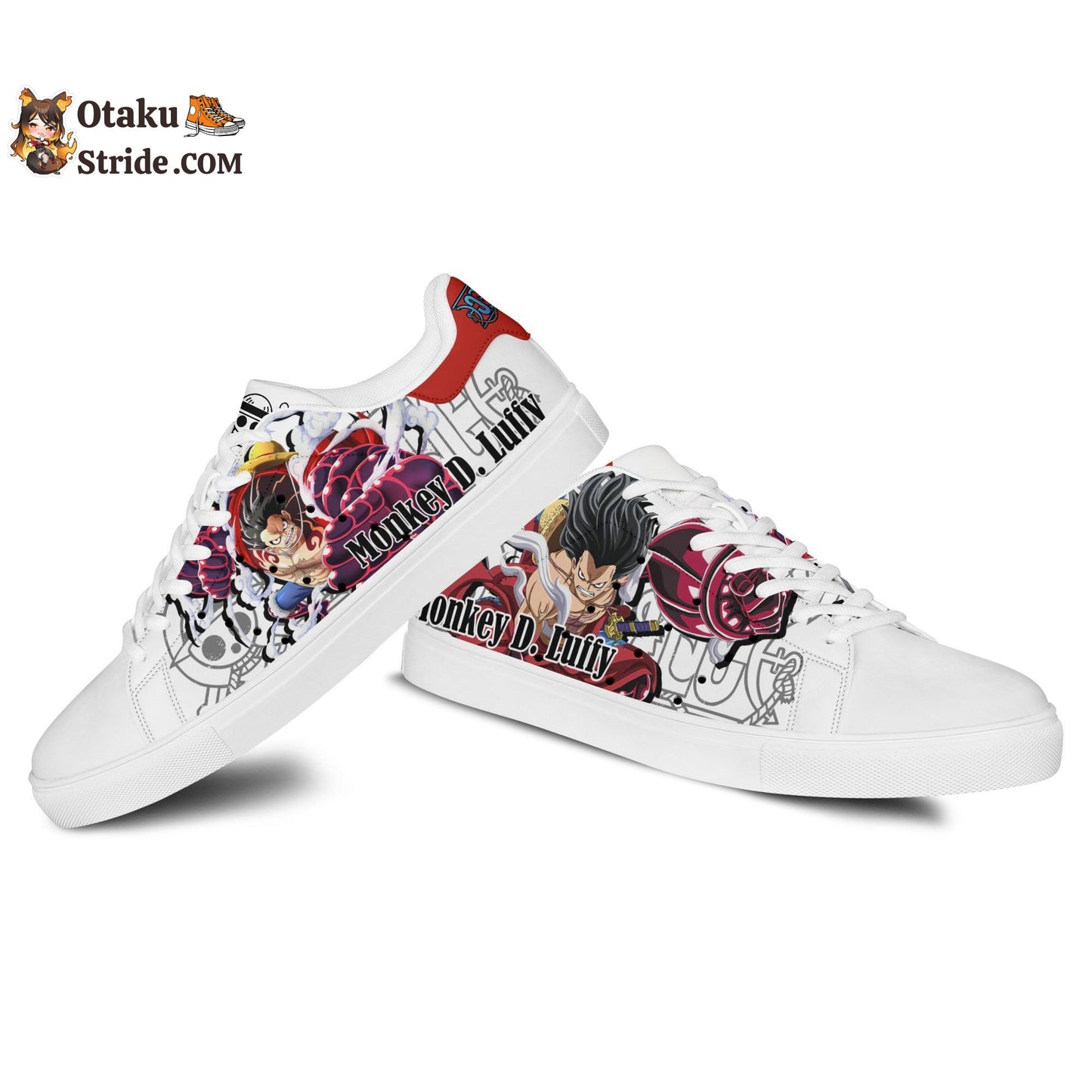 Custom Monkey D Luffy Anime Skate Sneakers – One Piece Shoes Gift Idea