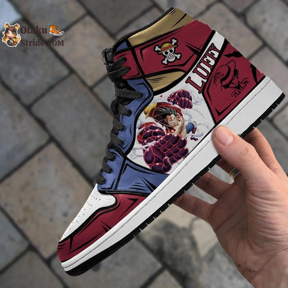 Custom Monkey D Luffy Anime Sneakers – Gear 4 One Piece Shoes