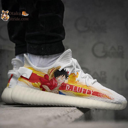 Custom Monkey D Luffy Anime Sneakers – One Piece Shoes for Fans