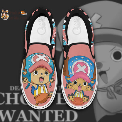 Custom One Piece Anime Chopper Slip On Sneakers – Unique Printed Footwear