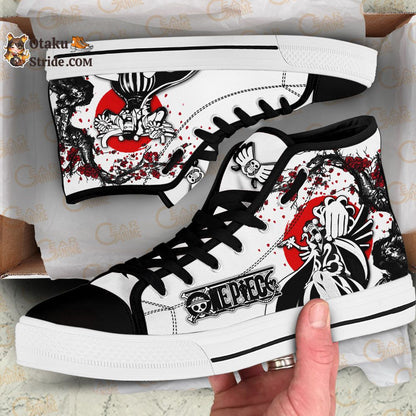 Custom One Piece Anime High Top Shoes – Mr 2 Bentham Sneakers Japan Style