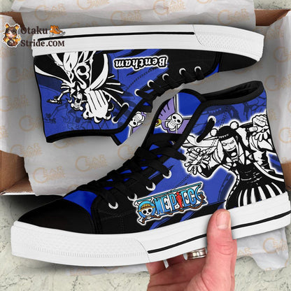 Custom One Piece Anime High Top Sneakers – Bentham Manga Mix Footwear