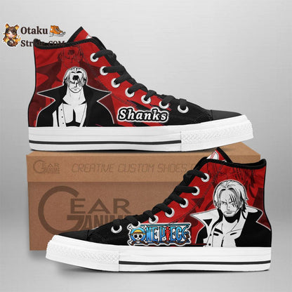 Custom One Piece Anime High Top Sneakers – Shanks Manga Mix Design