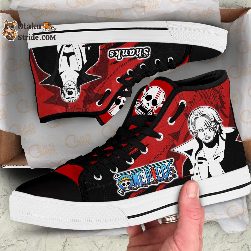 Custom One Piece Anime High Top Sneakers – Shanks Manga Mix Design