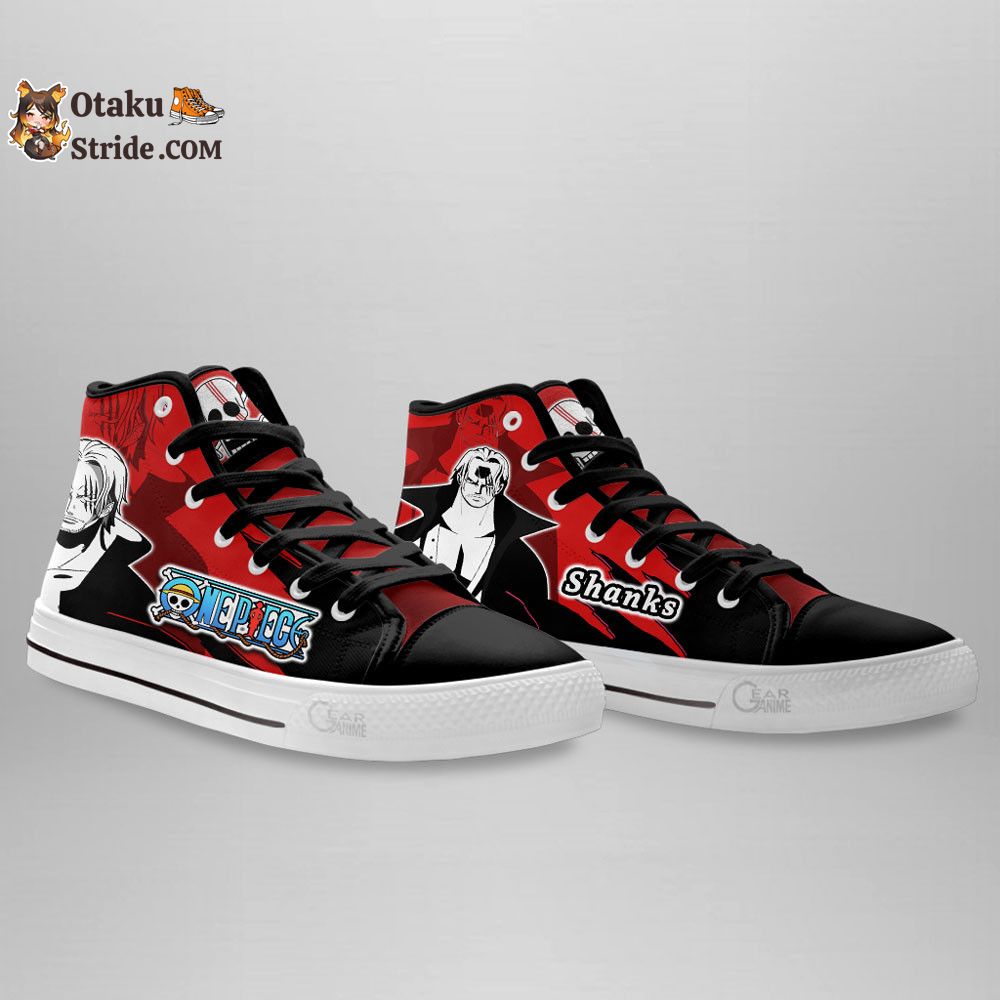 Custom One Piece Anime High Top Sneakers – Shanks Manga Mix Design