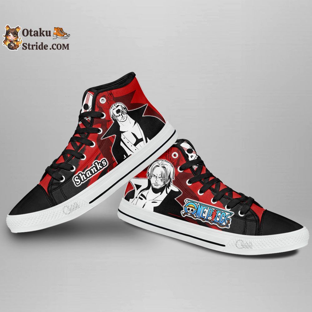 Custom One Piece Anime High Top Sneakers – Shanks Manga Mix Design