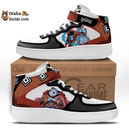 Custom One Piece Anime Jinbe Sneakers Air Mid – Unique Anime Footwear for Fans