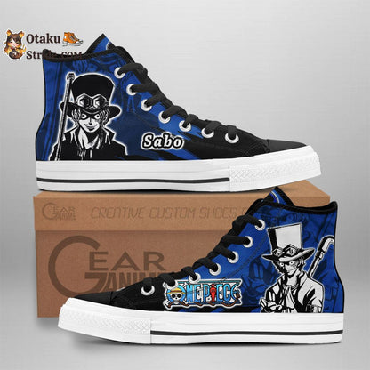 Custom One Piece Anime Sabo High Top Sneakers – Mix Manga Design