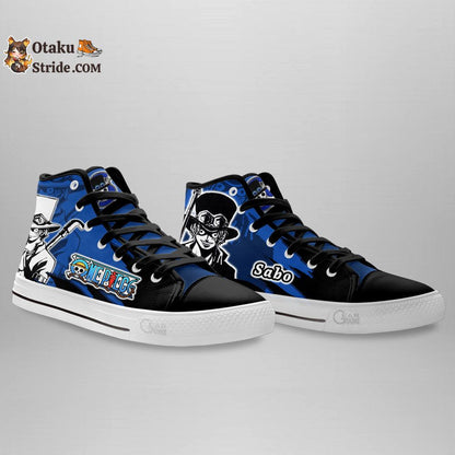 Custom One Piece Anime Sabo High Top Sneakers – Mix Manga Design