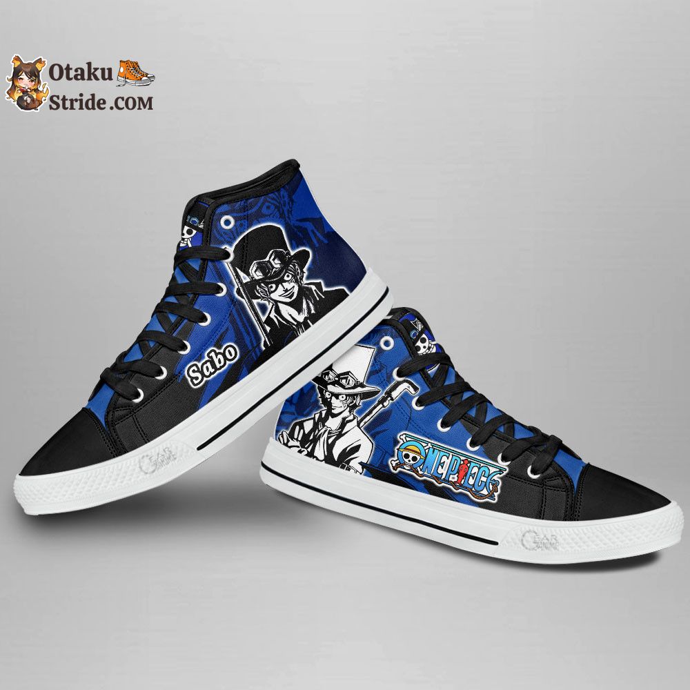 Custom One Piece Anime Sabo High Top Sneakers – Mix Manga Design