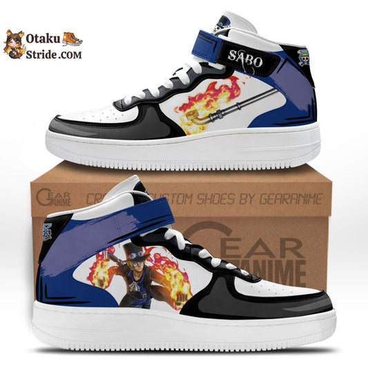 Custom One Piece Anime Sabo Sneakers Air Mid – Unique Printed Footwear