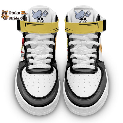 Custom One Piece Anime Sanji Sneakers – Air Mid Shoes