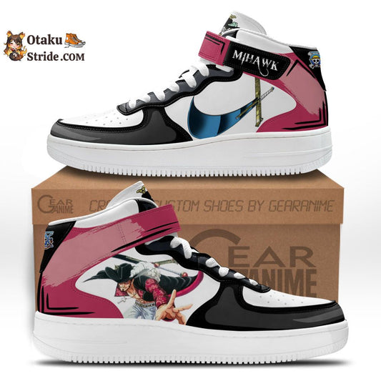 Custom One Piece Anime Shoes – Dracule Mihawk Sneakers Air Mid