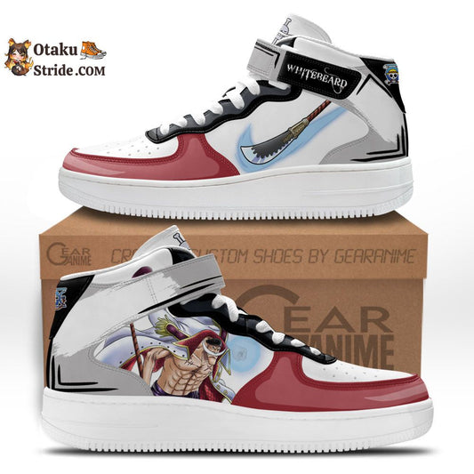 Custom One Piece Anime Shoes – Edward Newgate Sneakers Air Mid Design