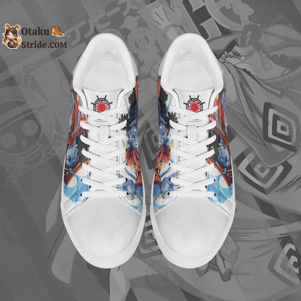 Custom One Piece Anime Skate Shoes – Jinbei Inspired Footwear