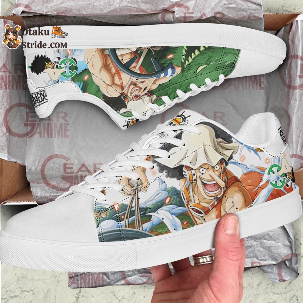 Custom One Piece Anime Skate Shoes Featuring Usopp Design – Unique Footwear for Fans