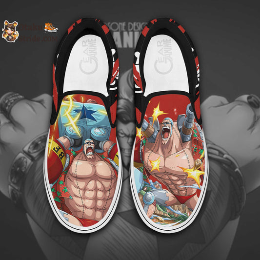 Custom One Piece Anime Slip On Sneakers – Franky Inspired Shoes