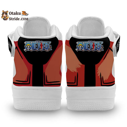 Custom One Piece Anime Sneakers – Ace and Luffy Air Mid Shoes