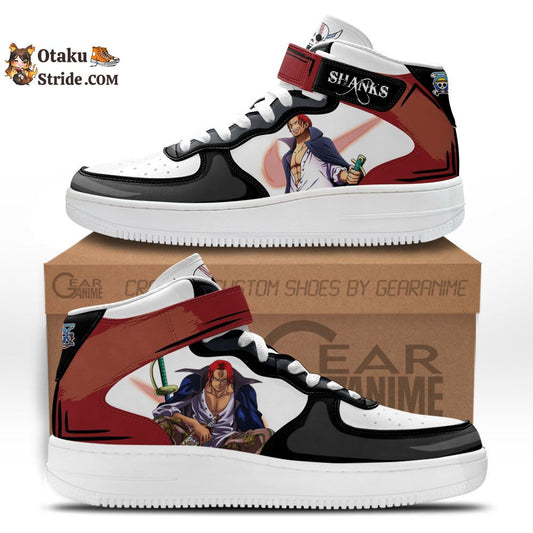 Custom One Piece Anime Sneakers – Shanks Air Mid Shoes