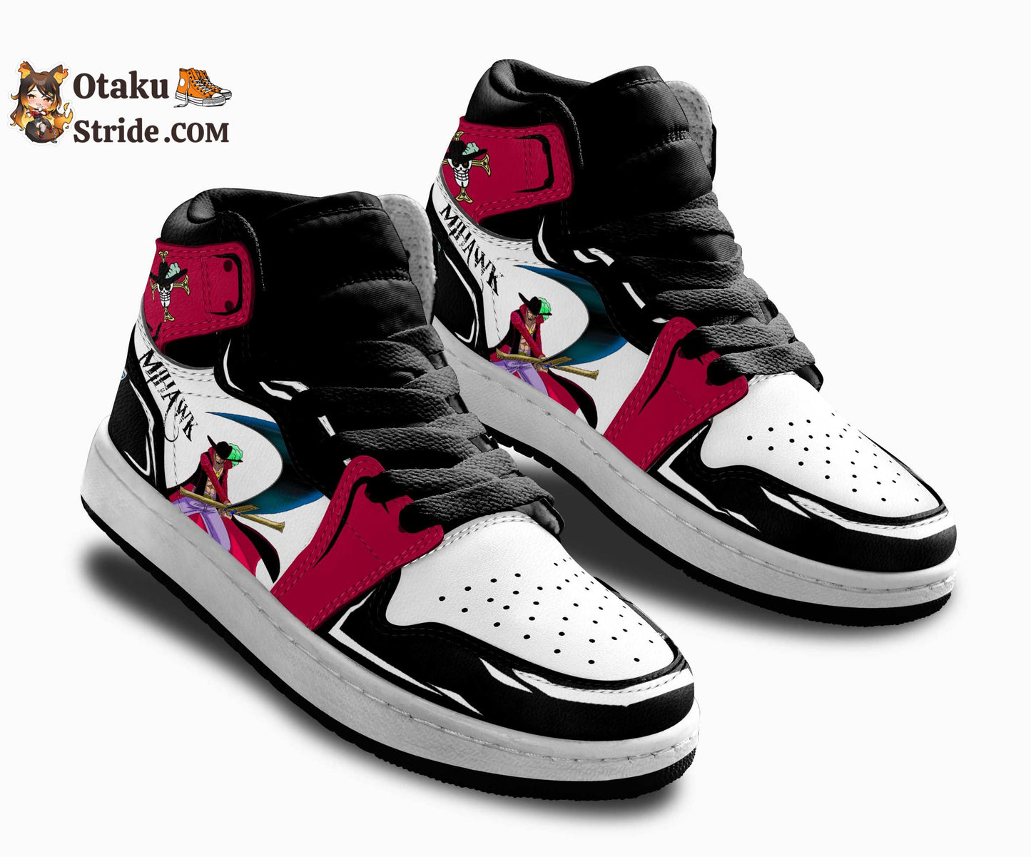 Custom One Piece Anime Sneakers – Dracule Mihawk Design