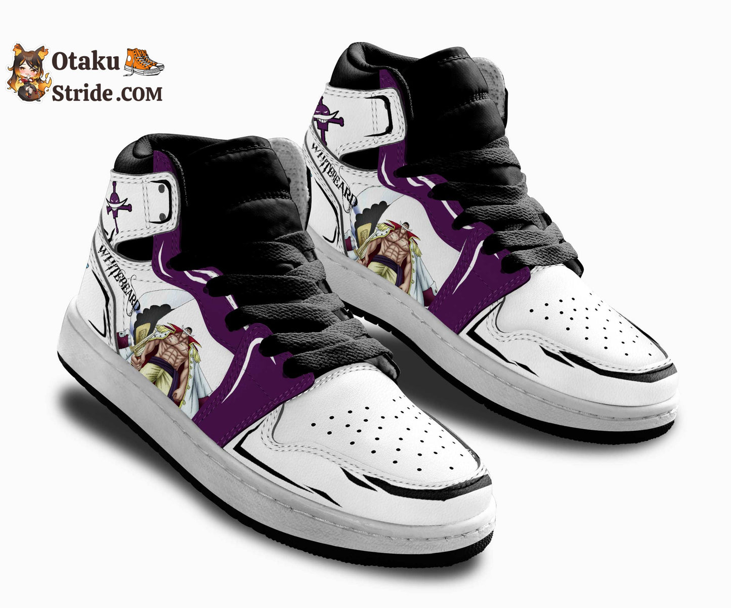 Custom One Piece Anime Sneakers – Whitebeard Edward Newgate Design