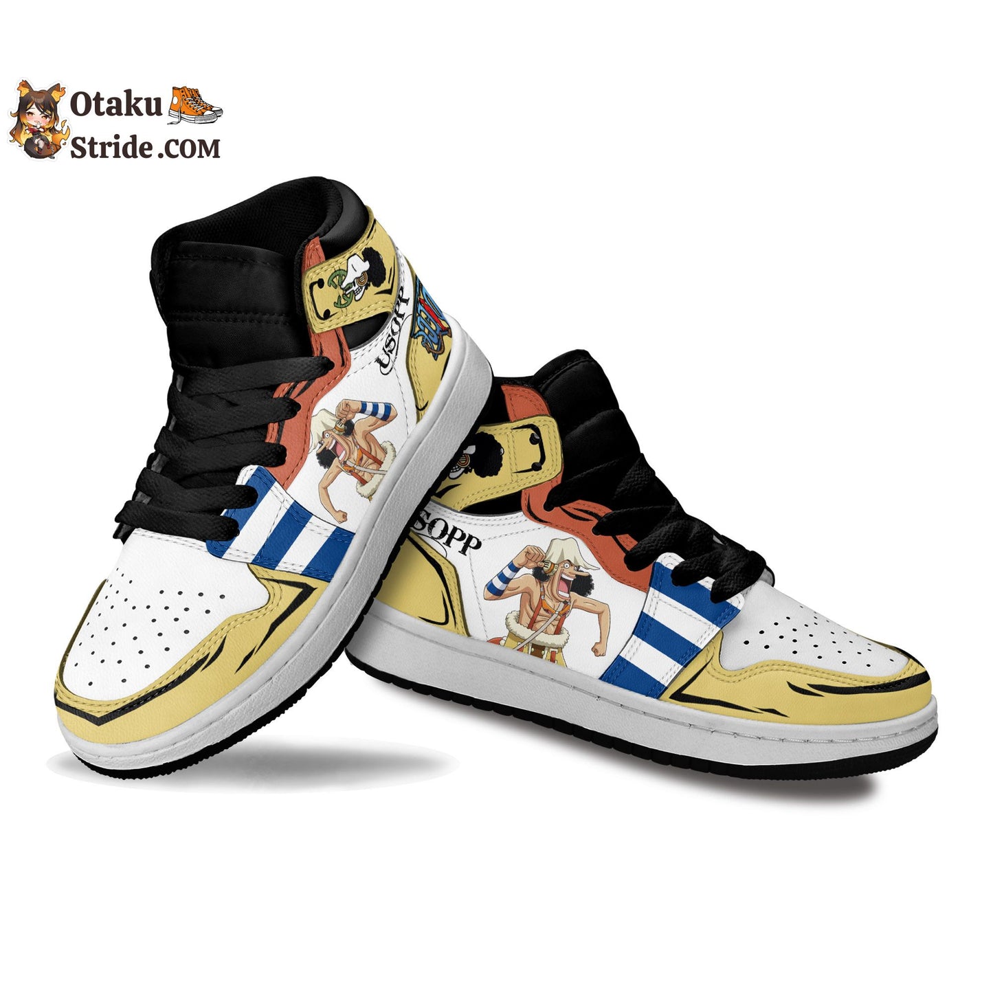 Custom One Piece Anime Usopp Sneakers Easy on, easy style