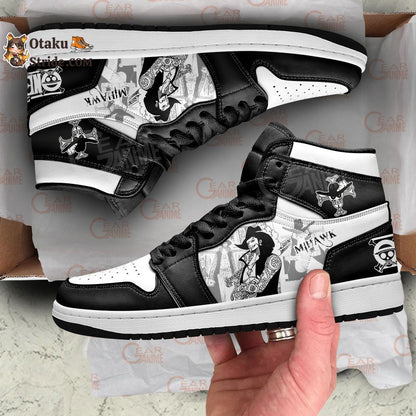 Custom One Piece Shoes: Dracule Mihawk Sneakers in Manga Style – Anime Footwear