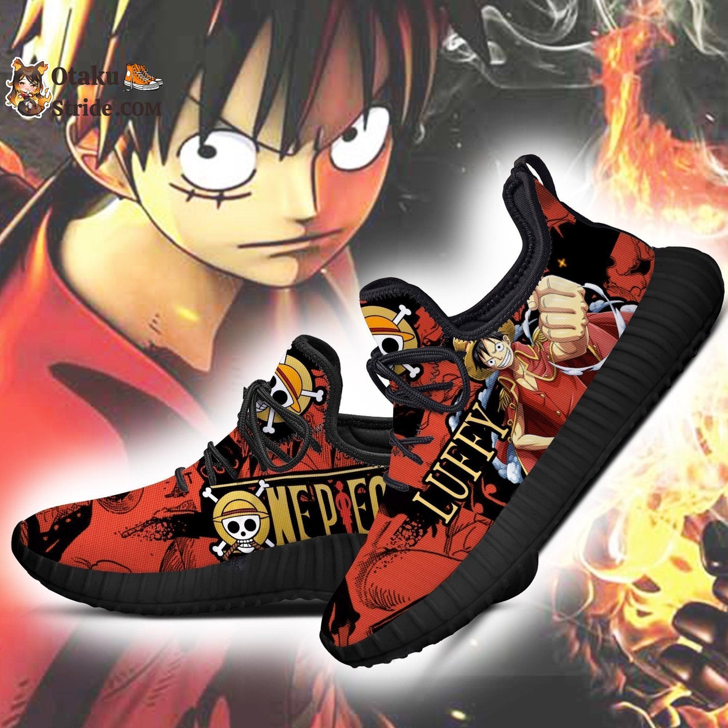 Custom Printed Luffy Reze Shoes – One Piece Anime Fan Gift Idea TT04