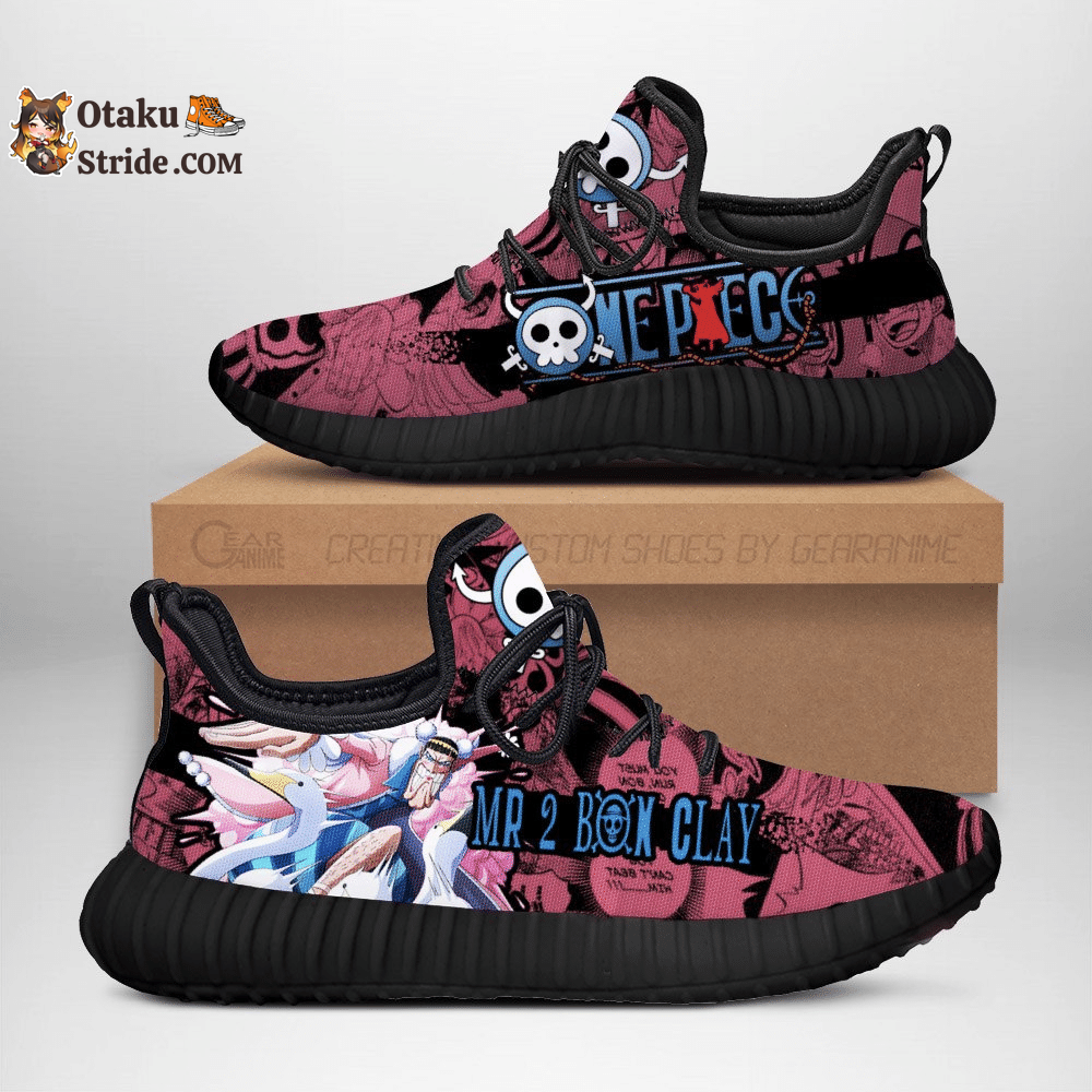 Custom Printed Mr 2 Bon Clay Reze Anime Shoes – One Piece Fan Gift Idea TT04