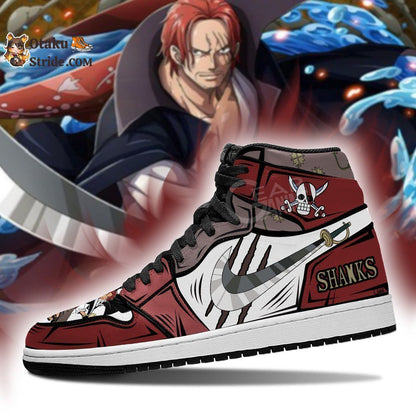 Custom Red Hair Shanks Sword Anime Sneakers – One Piece Shoes