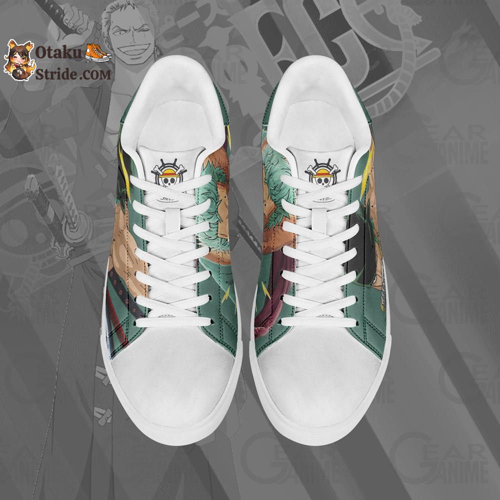 Custom Roronoa Zoro Anime Skate Shoes – One Piece Inspired Design