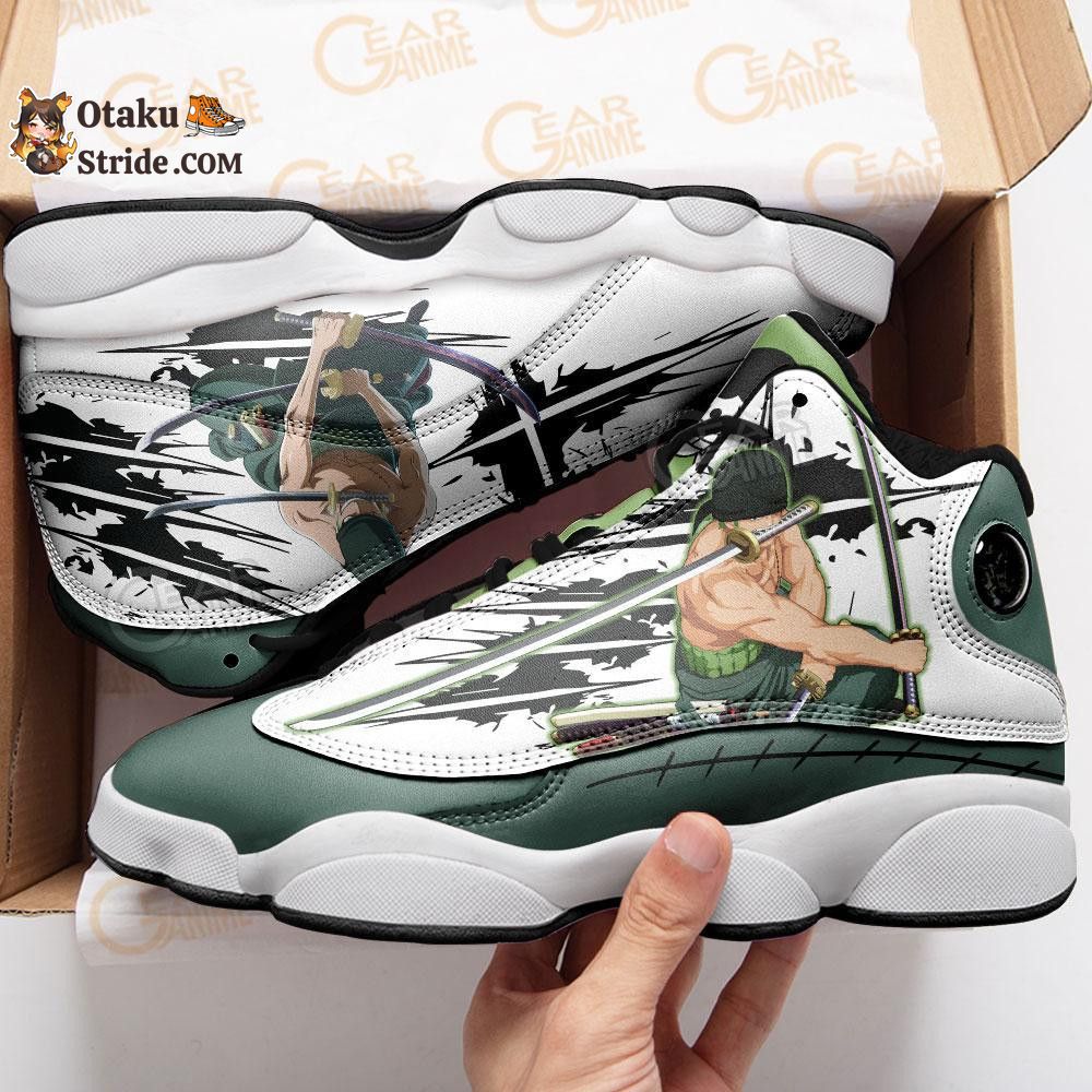 Custom Roronoa Zoro Anime Sneakers – One Piece Shoes for Fans