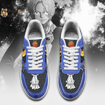 Custom Sabo Air Sneakers with Mera Mera One Piece Anime Design – Unique Anime Footwear