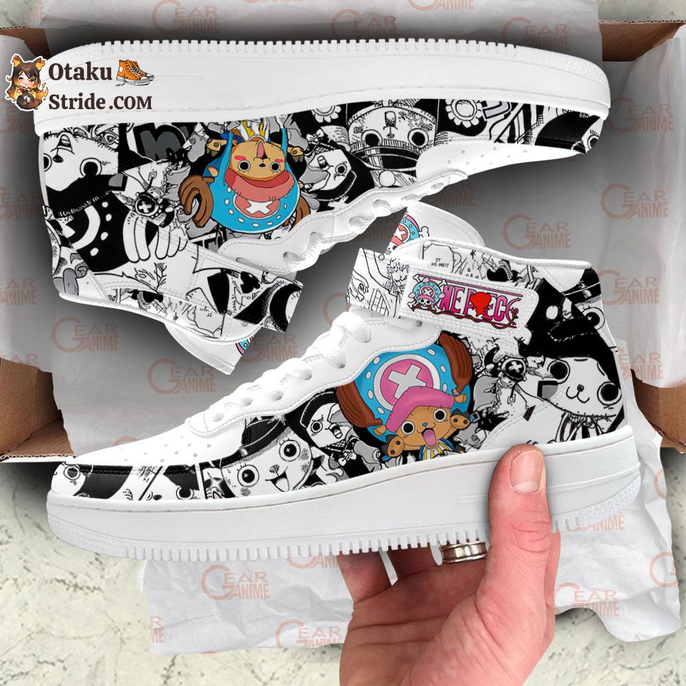 Custom Tony Tony Chopper Anime Sneakers – One Piece Manga Air Mid Shoes