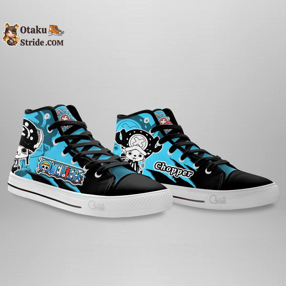 Custom Tony Tony Chopper High Top Anime Sneakers – One Piece Manga Mix Design