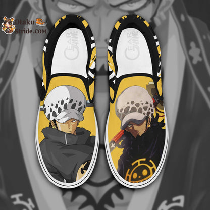 Custom Trafalgar D Law Slip On Sneakers – One Piece Anime Shoes