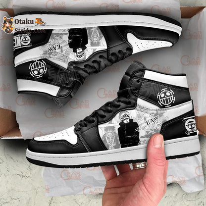 Custom Trafalgar Law Sneakers – One Piece Manga Style Footwear