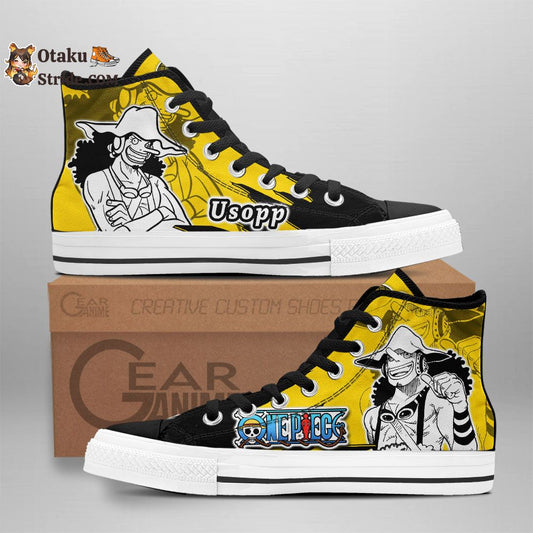 Custom Usopp High Top Anime Sneakers – One Piece Manga Mix Design