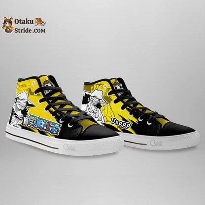 Custom Usopp High Top Anime Sneakers – One Piece Manga Mix Design