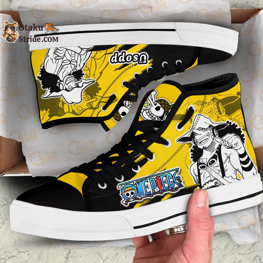 Custom Usopp High Top Anime Sneakers – One Piece Manga Mix Design