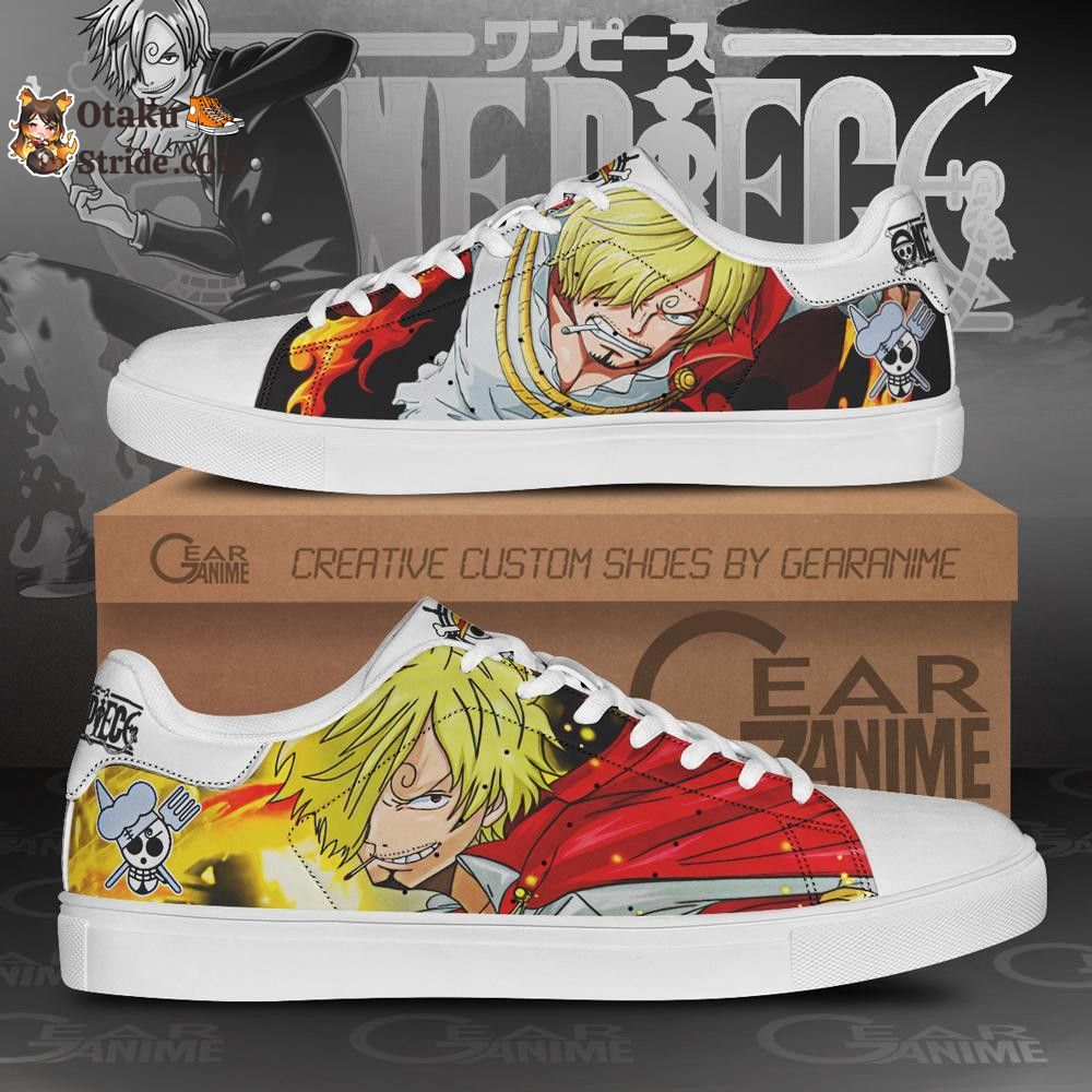 Custom Vinsmoke Sanji Anime Skate Shoes – One Piece Inspired Design