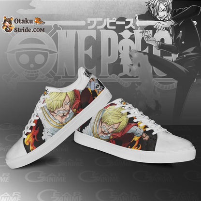 Custom Vinsmoke Sanji Anime Skate Shoes – One Piece Inspired Design