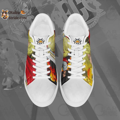 Custom Vinsmoke Sanji Anime Skate Shoes – One Piece Inspired Design