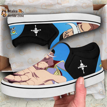 Custom Whitebeard Anime Slip On Sneakers – One Piece Shoes for Fans