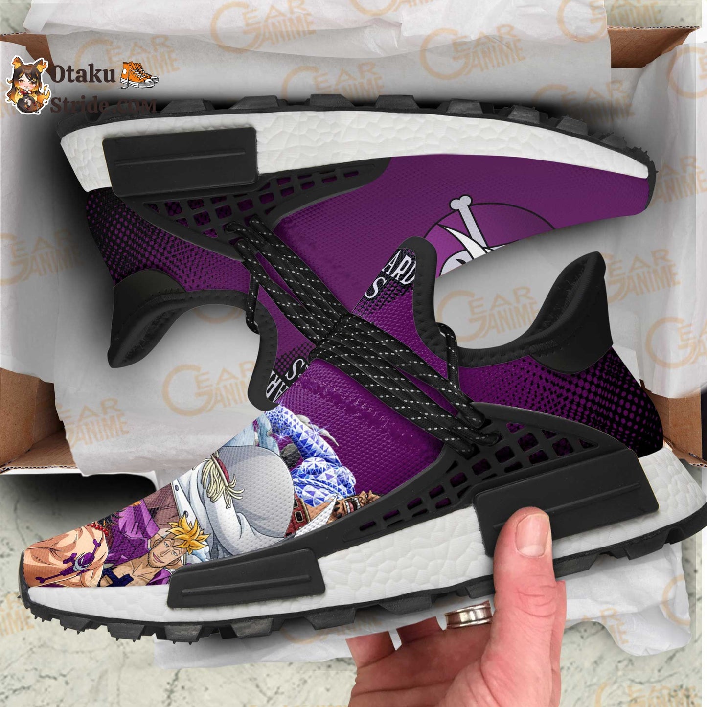 Custom Whitebeard Pirates Anime Shoes – One Piece Inspired Design