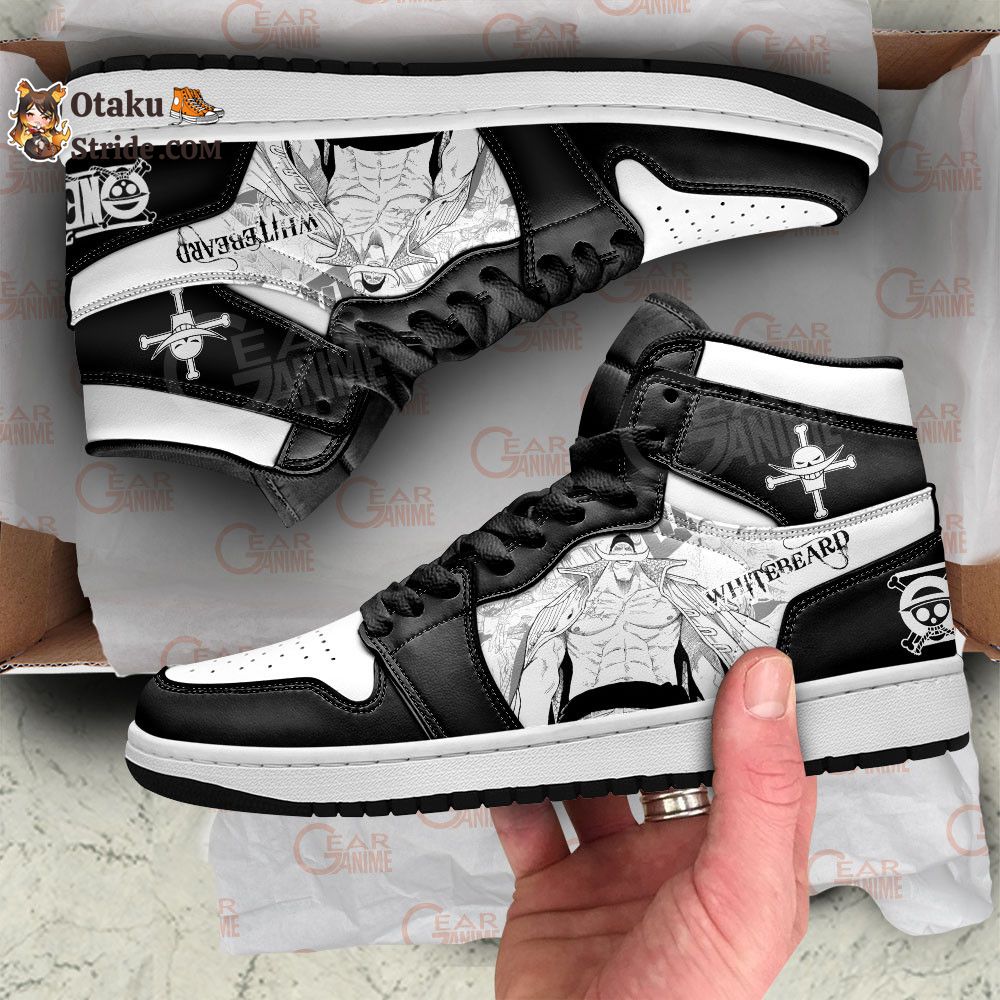 Custom Whitebeard Sneakers – One Piece Manga Style Footwear