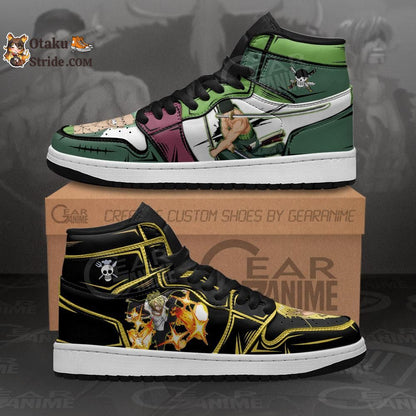 Custom Zoro and Sanji Anime Sneakers – One Piece Shoes for Friends