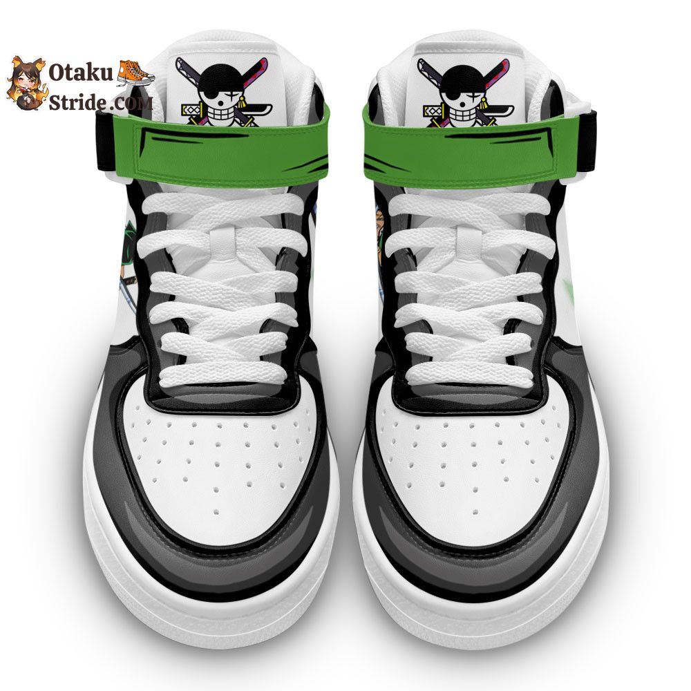 Custom Zoro Anime Sneakers – Air Mid One Piece Shoes