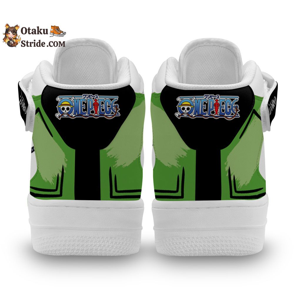 Custom Zoro Anime Sneakers – Air Mid One Piece Shoes