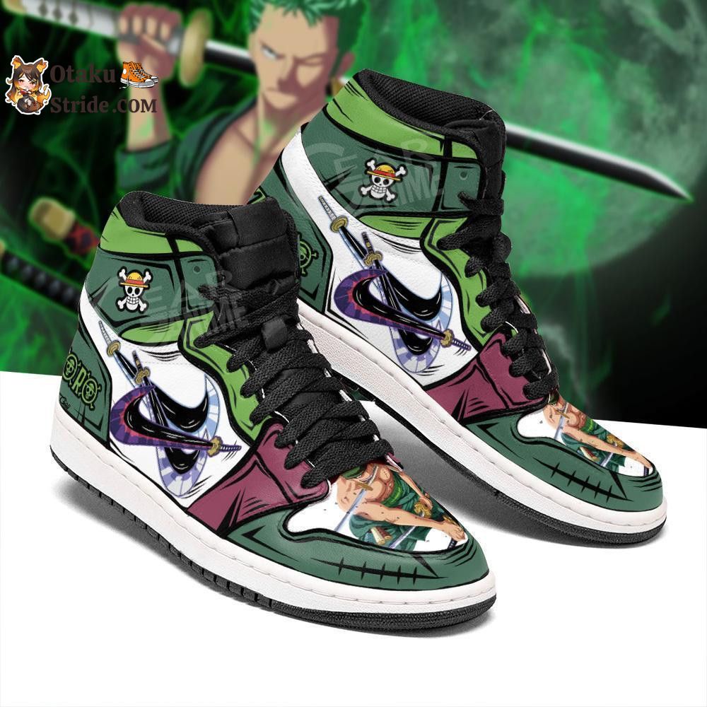 Custom Zoro Three Swords Sneakers – Santoryu One Piece Anime Shoes